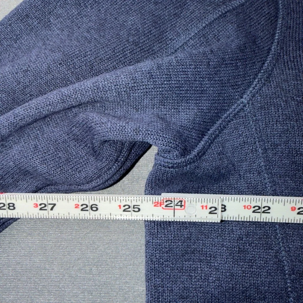 LL Bean Sweater Fleece Full Zip Jacket XL‎ Blue Heather Slightly Fitted 504938